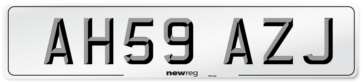 AH59 AZJ Number Plate from New Reg